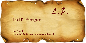 Leif Pongor névjegykártya